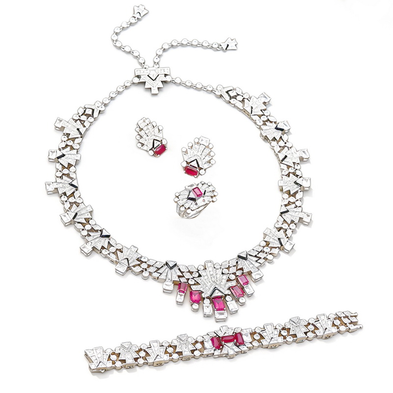 Vintage Collectible Jewelry - Set Perhiasan Pesta Koleksi Desainer, Cincin
