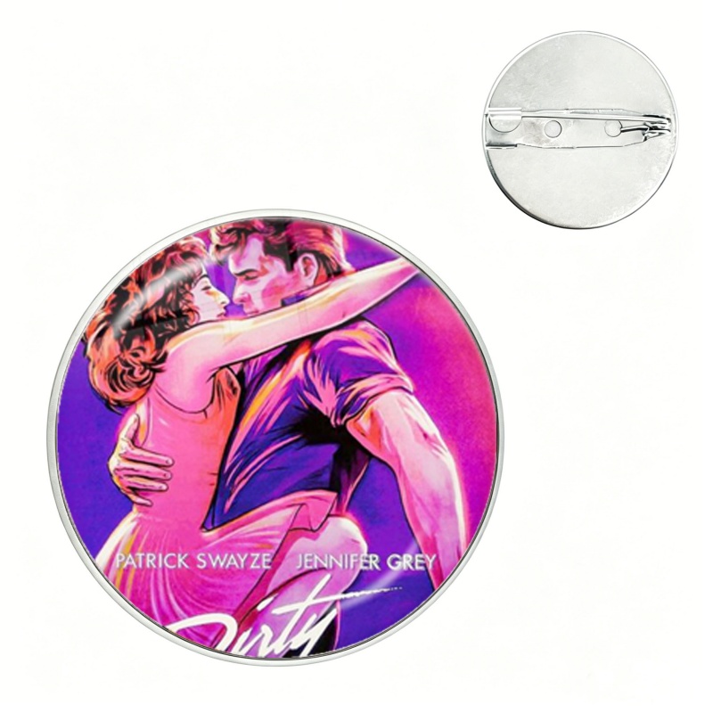 Vintage Collectible Glass - Pin Kancing Kaca Film Klasik Vintage