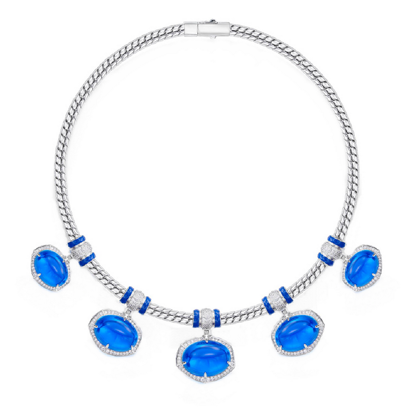 Vintage Collectible Jewelry - Kalung Gaya Koleksi Desainer Wanita Bertabur