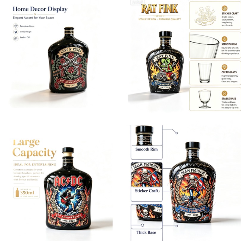 Botol Dekanter Wiski Motif Bat - Vintage Collectible Glass ulasan dan harga