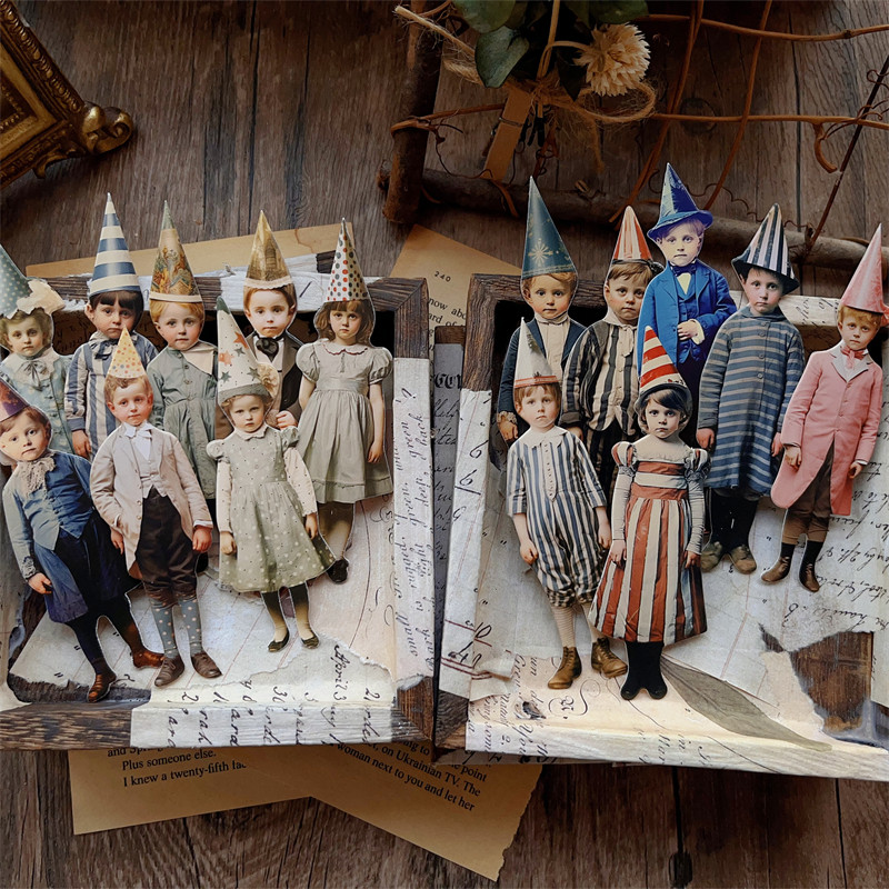 15Pcs Boneka Kertas Badut Vint - Vintage Collectible Dolls ulasan dan harga