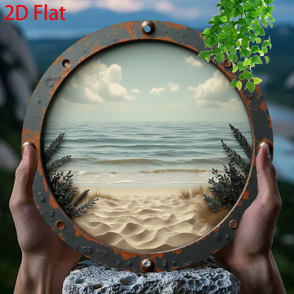 2D Flat - 1pc Vintage Round Al - Vintage Collectible Plates ulasan dan harga