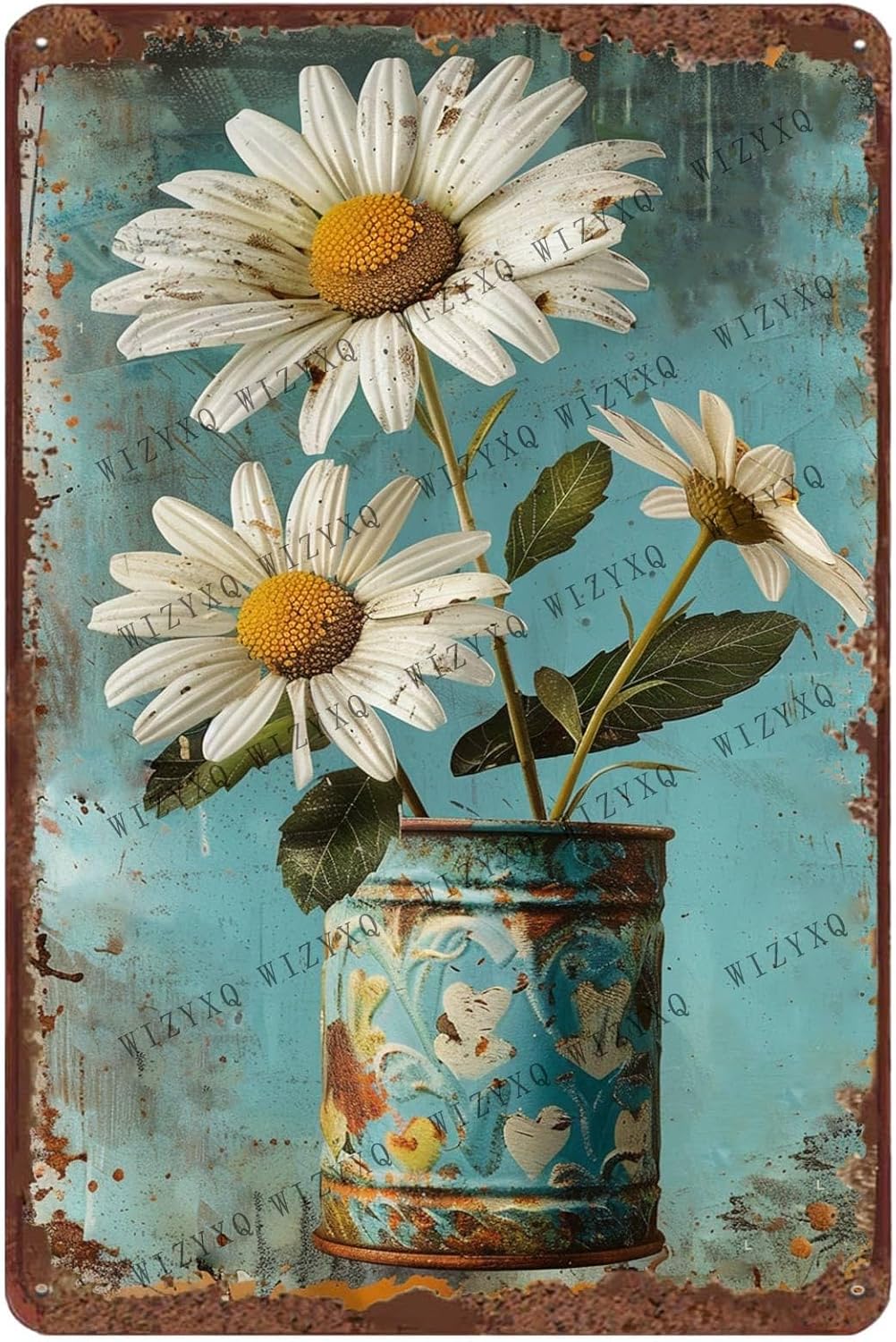 Papan Tanda Logam Bunga Daisy  - Vintage Collectible Plates ulasan dan harga