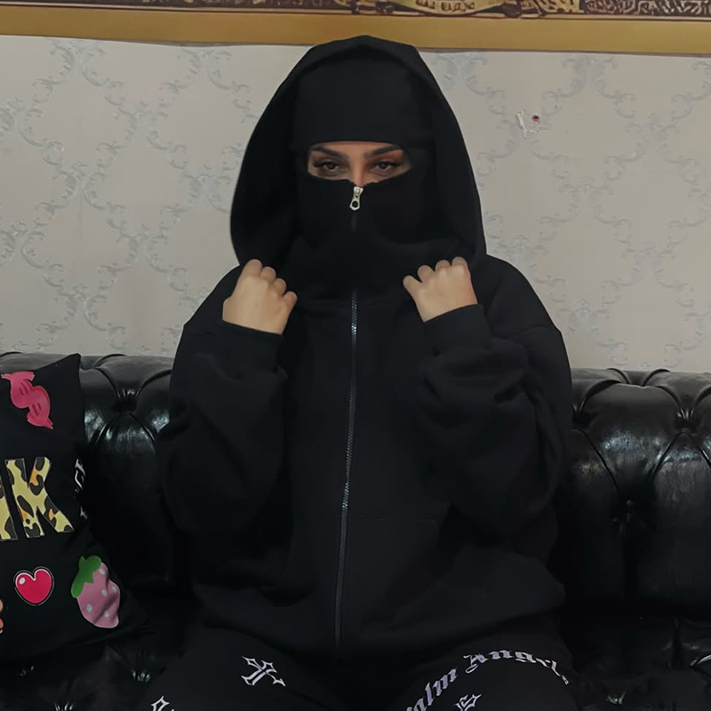 Hoodie wanita longgar Harajuku - Vintage Zip Hoodie ulasan dan harga