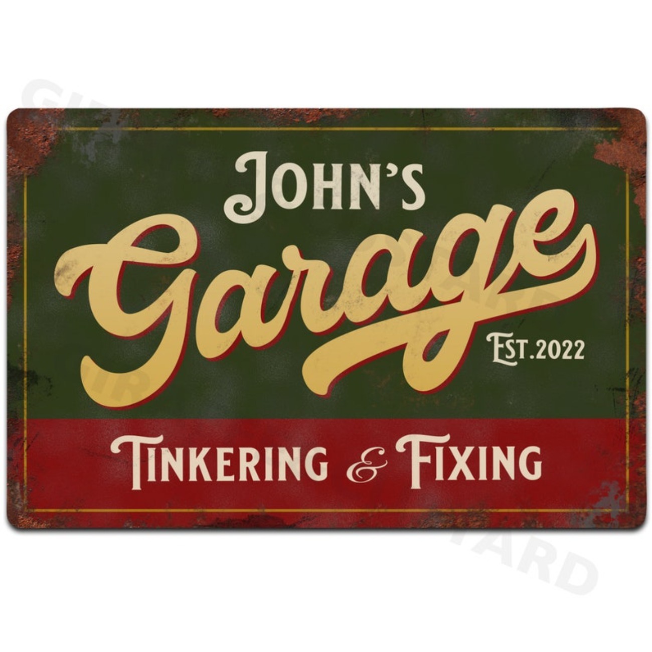 Papan Logam Garasi Kustom yang - Vintage Collectible Plates ulasan dan harga