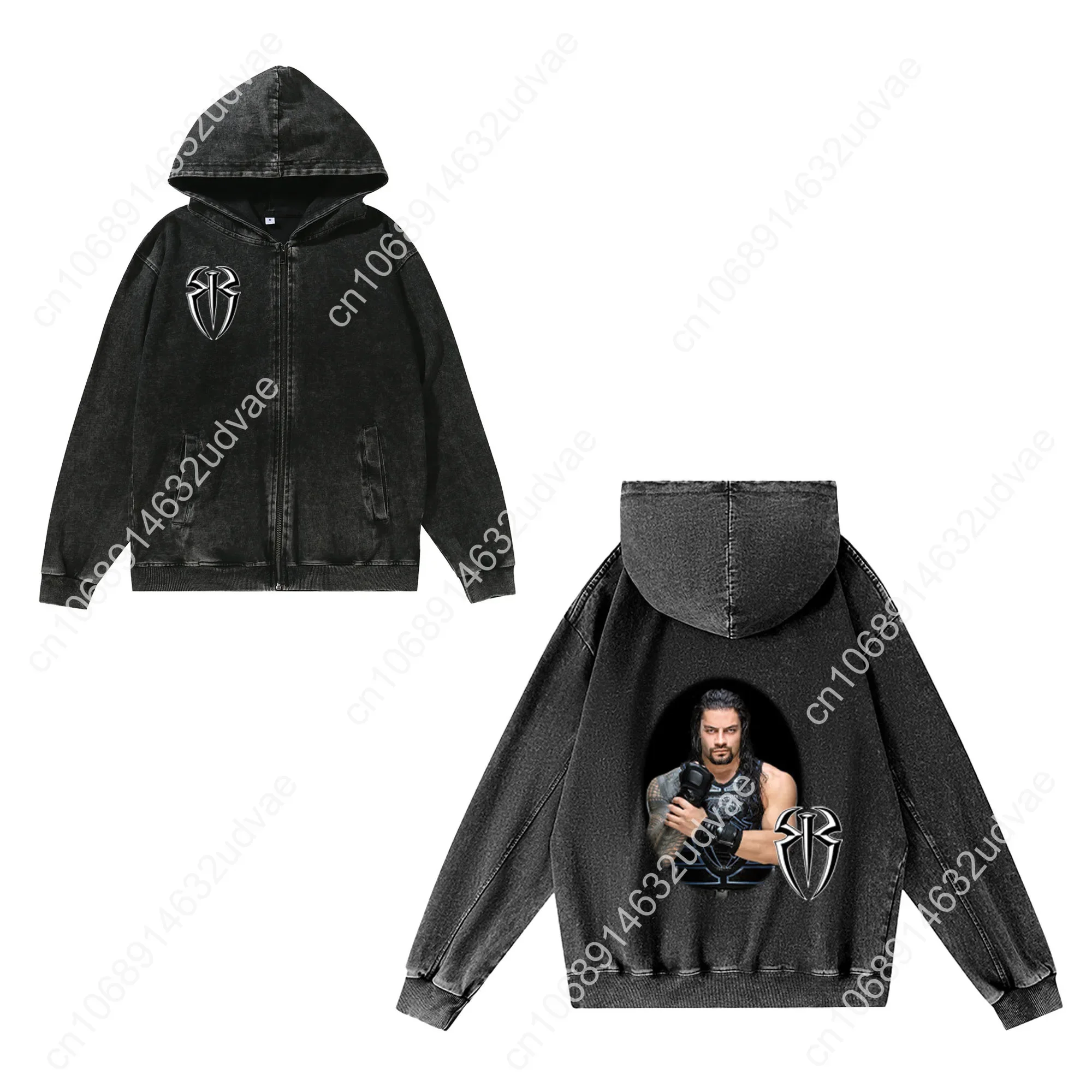Roman Reigns Zipper Sweatshirt - Vintage Zip Hoodie ulasan dan harga