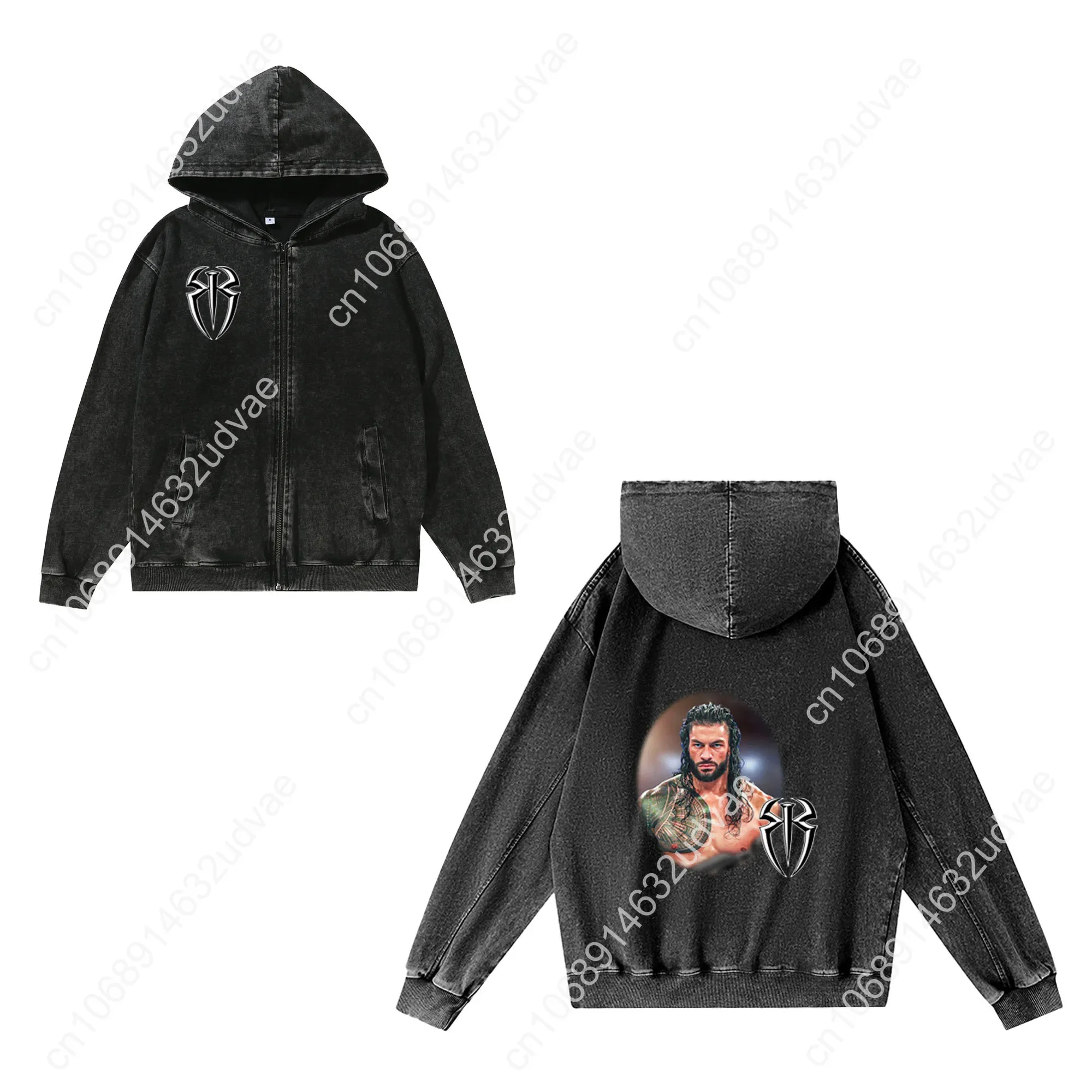 Roman Reigns Zipper Sweatshirt - Vintage Zip Hoodie ulasan dan harga