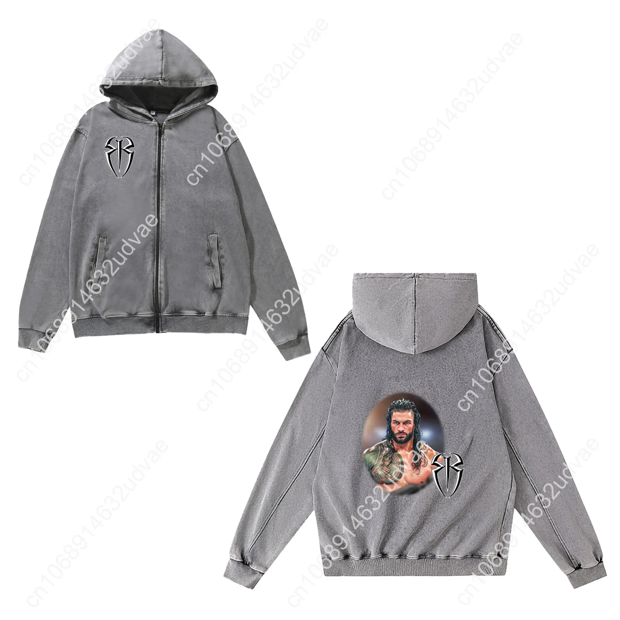 Roman Reigns Zipper Sweatshirt - Vintage Zip Hoodie ulasan dan harga